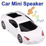 Cool Sportsbil h�jttaler med AUX/TF/USB/FM Radio (Hvid)